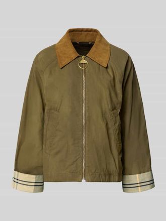Barbour Blouson aus reiner Baumwolle Modell CAITLIN in Oliv, Gr&ouml;&szlig;e 34