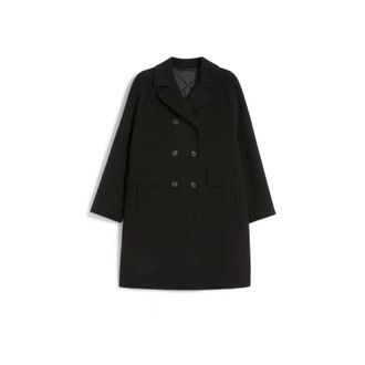 Max Mara Jassen, Dames, Zwart, M, Wol, Zolfo Coat