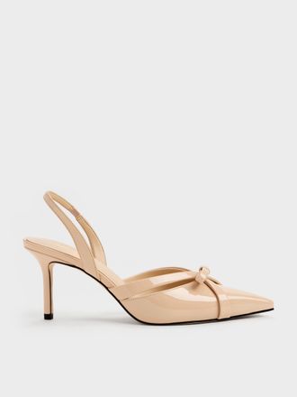 Charles & Keith Kaleen Patent Slingback Stilettos