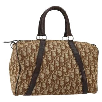 Dior Pre-owned Vintage trotter handtas - Dames - Vintage Handtas - Bruin - ONE Size - Tweed - Vintage