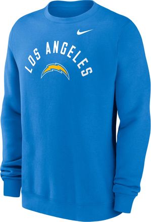 Nike Los Angeles Chargers Club Nike Mens NFL Pullover Crew in Blue | NKPV48Y97-ANW