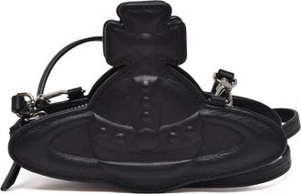 Vivienne Westwood Tassen, unisex, Zwart, ONE Size, Leer, Nano Orb Crossbody