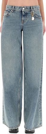 Stella McCartney Vintage Wash Wide-Leg Jeans - Dames - Jeans - Blauw - Maat: W27 Katoen