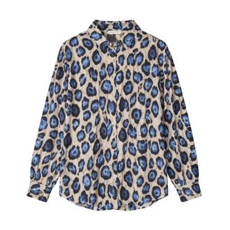Goldenim Paris Overhemden, Dames, Veelkleurig, S, Denim, Gekreepte blouse