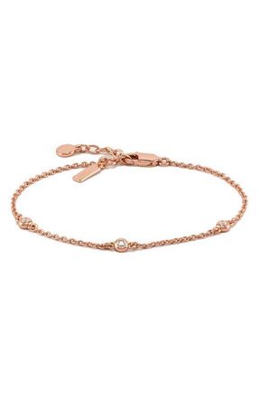 Vincero The Sapphire Trio Station Bracelet in Rose Gold at Nordstrom