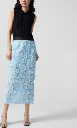 Smythe Womens Floral appliqu&eacute; pencil skirt