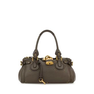 Chlo&eacute; Mud Leather Paddington Shoulder Bag
