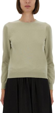 Maison Margiela Green Solid Crew Neck Sweater