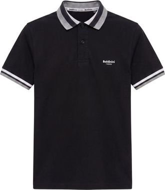 Baldinini Black Cotton Men Mens Polo