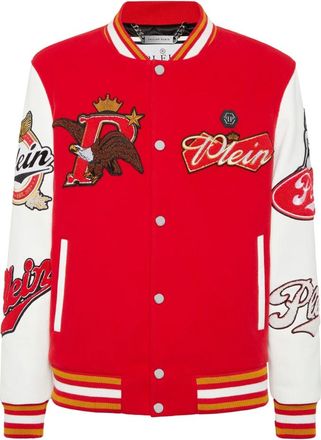 Philipp Plein Heren, Jassen, Rood, Maat: XL Leer