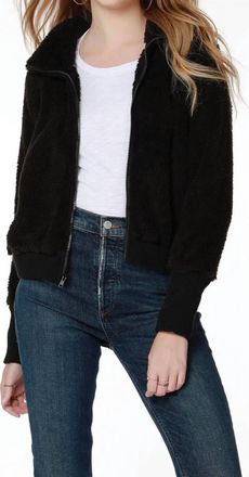 bobi Zip Up Raglan Jacket With Pockets In Black