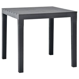 Berkfield Home Garden Table Anthracite 78x78x72 cm Plastic in Black | Size: 78 x 78 x 72 cm