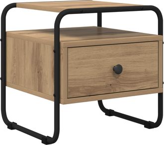 vidaXL Mesa De Noche Roble Artisan Madera De Ingenier&iacute;a Vidaxl