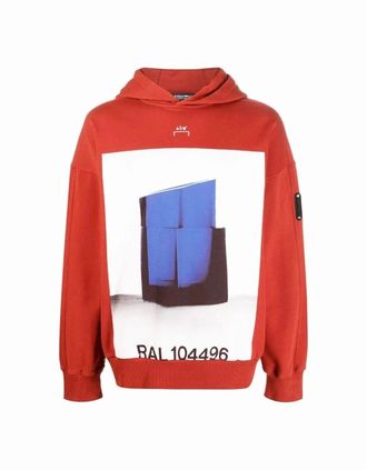 A-Cold-Wall* Mens Monograph Hooded Sweatshirt - Rust - Red - Size: 38/Regular