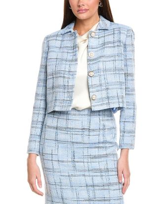 St. John Prince Of Whales Plaid Jacket