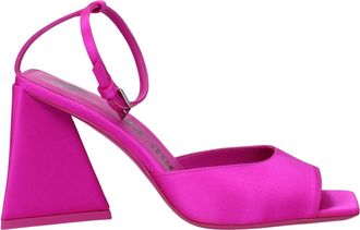 The Attico Pink Satin Stiletto Heel Womens Sandals