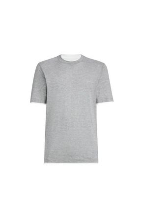 Brunello Cucinelli T-shirt with faux-layering in Grey at Nordstrom, Size Xxx-Large Eu