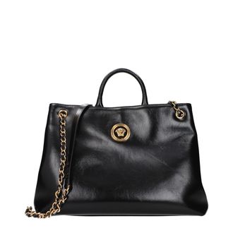 Versace Black Leather Womens Handbag