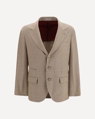 Brunello Cucinelli Single breasted checked Blazer Male 52