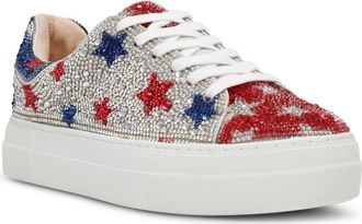 Betsey Johnson Sidny Platform Sneaker in Stars at Nordstrom, Size 5.5