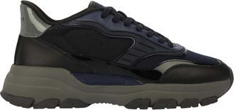 Lavair Heren Pacific 2.0 Leren Chunky Flat Sneakers (Marineblauw)