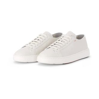Santoni Sneakers - Heren - Schoenen - Grijs - Maat: 41 1/2 EU Leer