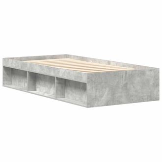 Berkfield Home Modern Bed Frame Concrete Grey 75x190 cm Small Single
