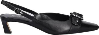 Michael Kors Jaden Slingback Pomp - Dames - Pumps - Zwart - 37 EU - Leer - Schoenen