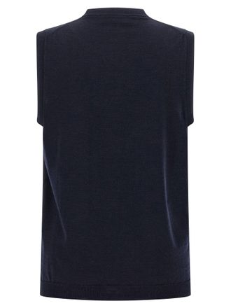Zanone Flexwool Wool Vest - Navy