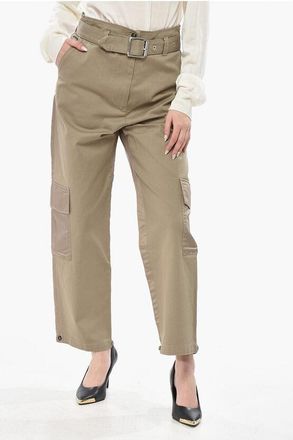 Pinko Gabardine Cargo Pants VENTO with Nylon Inserts size 38