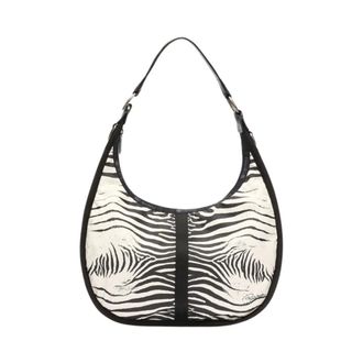 Roberto Cavalli Tassen, Dames, Zwart, ONE Size, Leer, Bologna Medium Bag