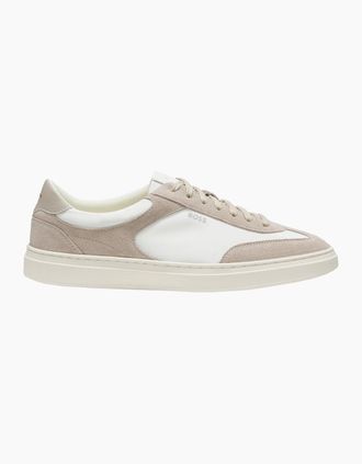 HUGO BOSS Mens BOSS BLACK KIERAN TENN TRAINER OPEN WHITE - Size: 11