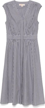 Michael Michael Kors Abito midi a righe - Nero