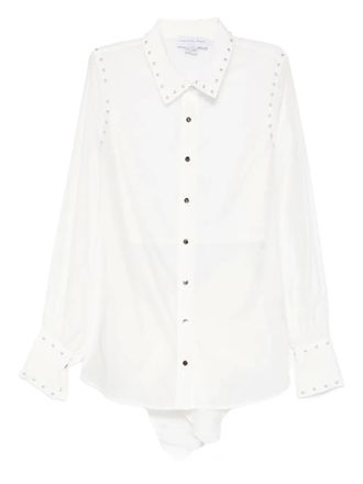 Never Fully Dressed tie-back shirt - White