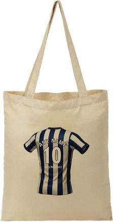 Unigift Personalised Gift - Black Country Fan Tote Shopping Bag (Navy and White Stripes Football Jersey Design) Custom Name - Sandwell B71 Club
