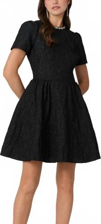 Shoshanna Andie Dress In Jet/green/silver