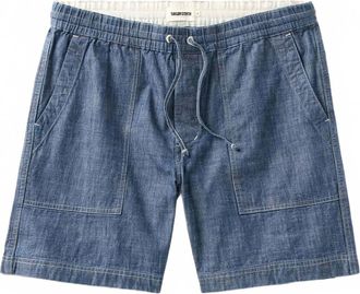 Taylor Stitch Mens Breakwater Short In Washed Indigo Chambray