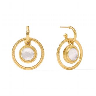 Julie Vos Astor 6-In-1 Charm Earring In Iridescent Clear Crystal
