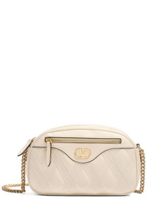 Valentino Garavani White Quiltie 67 Crossbody Bag