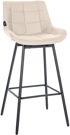 Clp Taburete De Bar Weston Giratorio 180 Grados Taburete Alto Con Respaldo Y Asiento Acolchado Crema Simil Cuero