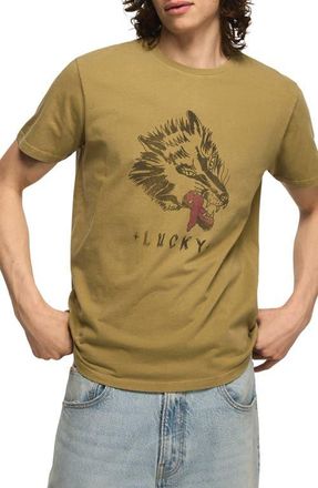 Lucky Brand Born to Lose Wolf Cotton Graphic T-Shirt in Boa at Nordstrom, Size Xx-Large