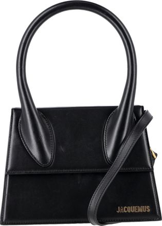 Jacquemus Jacquemus Le Grand Chiquito handtas met handvat in zwart leer