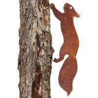 OEM Figura De Ardilla De Metal Para Jard&iacute;n - 30 Cm - Aspecto De &Oacute;xido Natural - Crezuo - Crezuo