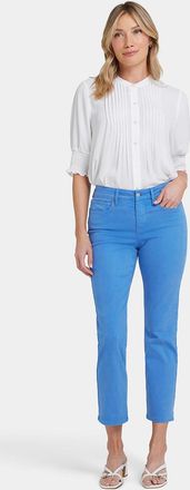 NYDJ Marilyn Rechte Enkel Jeans Blauw Gekleurd Denim