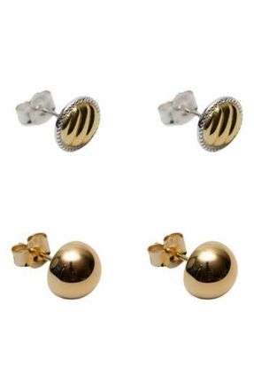 Argento Vivo Set of 2 Post Earrings in Gold at Nordstrom Rack