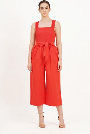 Leota Janet Cropped Jumpsuit Poppy Red
