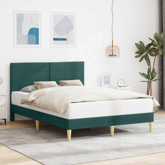 vidaXL Vidaxl Struttura Del Letto Grigio Scuro 137 X 190 Cm Tessuto
