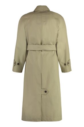 Burberry Mens Cotton Trench Coat With Waist Belt Ecru Raincoats