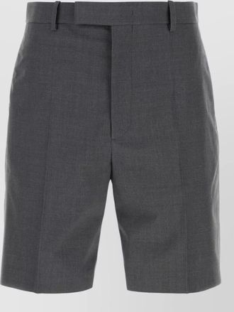 Jil Sander wool bermuda shorts belt loops knee length