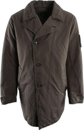 Stone Island Ghost Jas - Heren - Mantel - Grijs - 2XL - Leer - Jassen